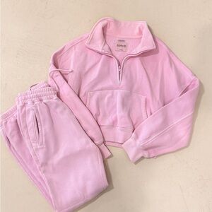 A+F pink sweatshirt set